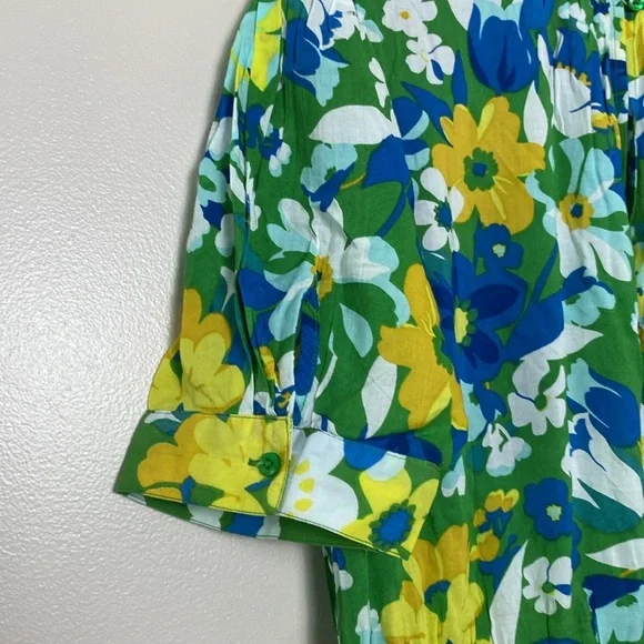 Walter Baker Kasey Dress Floral Mini Ruffle Hem Short Sleeves Size XL - Picture 9 of 16
